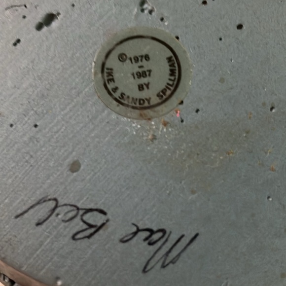 VINTAGE MAE BELL IKE N SANDY SPILLMAN RESIN PAINTED SCULPTURE FIGURE WITH APRON - Picture 3 of 7